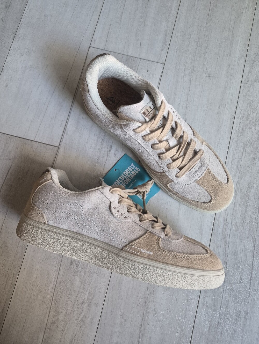 REEF NEW Boardwalk Callie Leather Sneakers